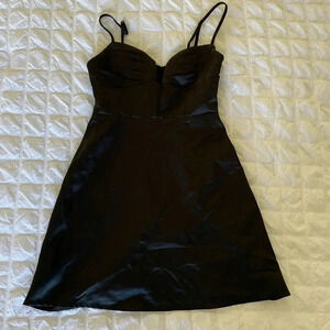 Princess Polly black satin dress